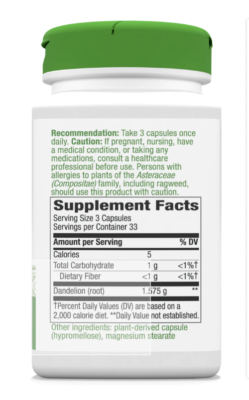 Dandelion Root (100 vegan caps)