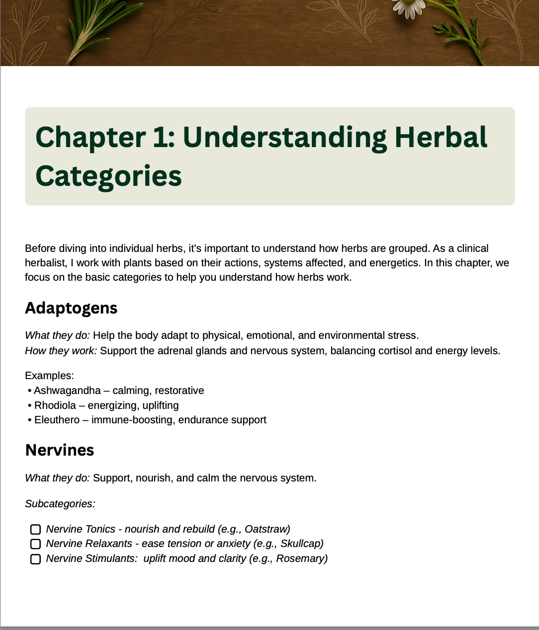 Herbal Knowledge 101 (E-BOOK)