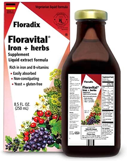 Floradix Floravital Iron + Herbs (liquid iron) (GLUTEN/YEAST Free)
