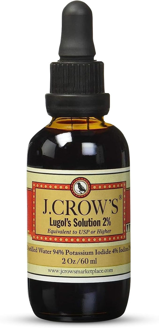 J.CROW'S® Lugol's Solution of Iodine 2% (1 oz Bottle)