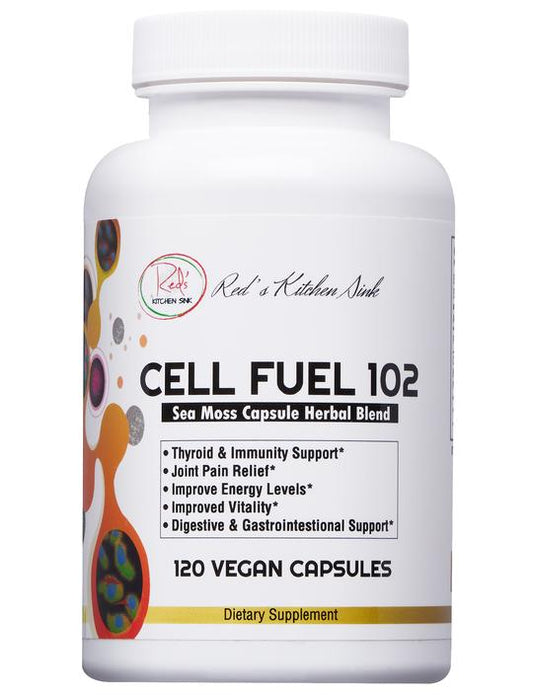 Cell Fuel 102 Capsules: Organic Irish Moss, Bladderwrack & Burdock Root